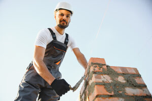 Beachwood fireplace service employee at work